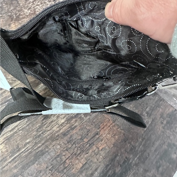 Guess Black Crossbody Bag Purse with Monogram Pattern - Picture 4 of 5